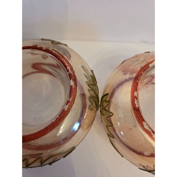 Yankee Candle Cornucopia Autumn Leaf Motif Glass Tea Light Holders - Picture 4 of 7